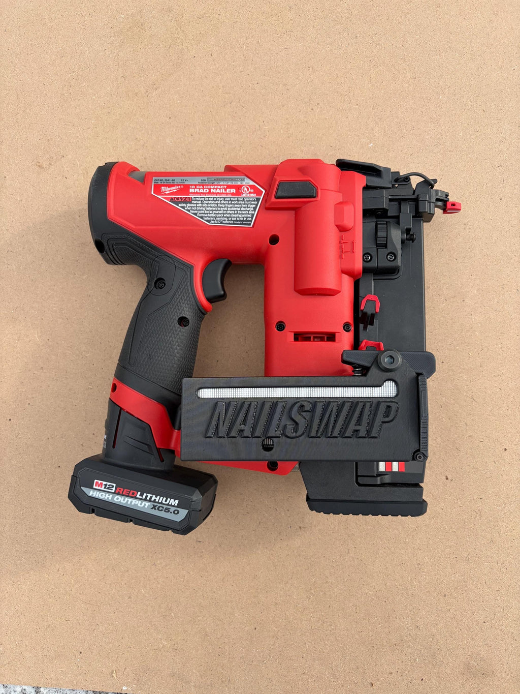 NAILSWAP Spare Nail Compartment for Milwaukee M12 18 Ga. Brad Nailer