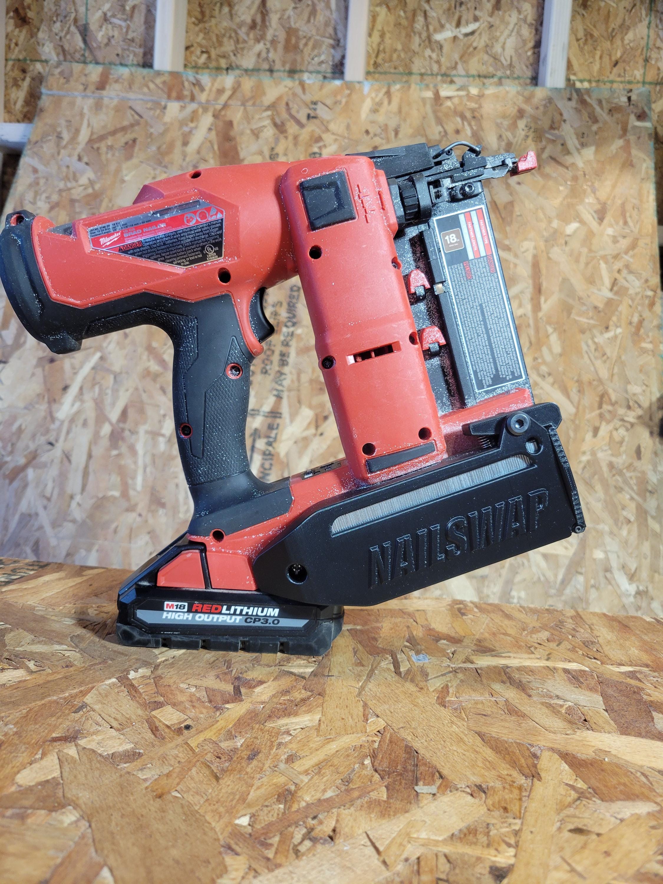 NAILSWAP Spare Nail Compartment for Milwaukee M18 18 Ga. Brad Nailer