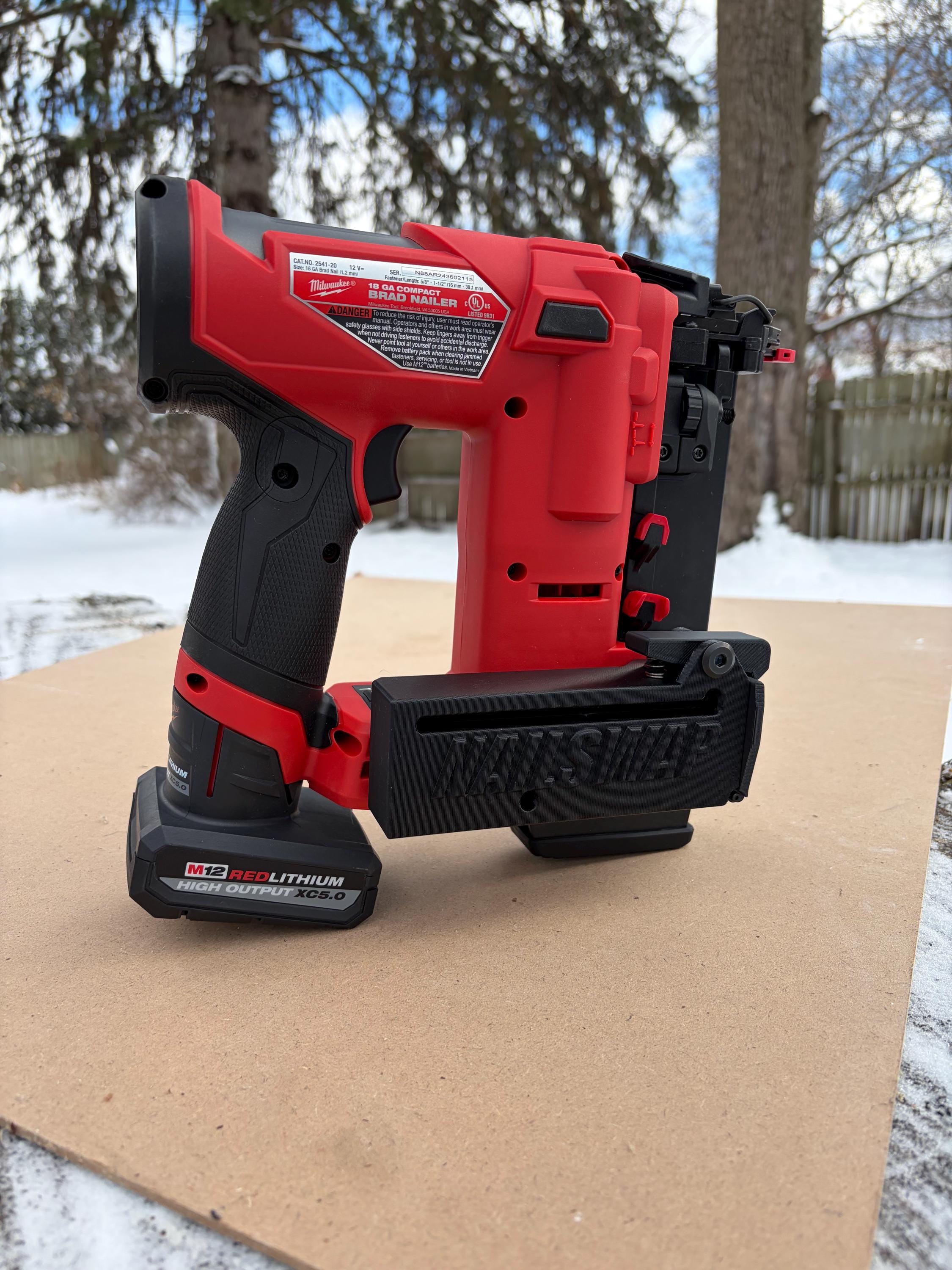 NAILSWAP Spare Nail Compartment for Milwaukee M12 18 Ga. Brad Nailer