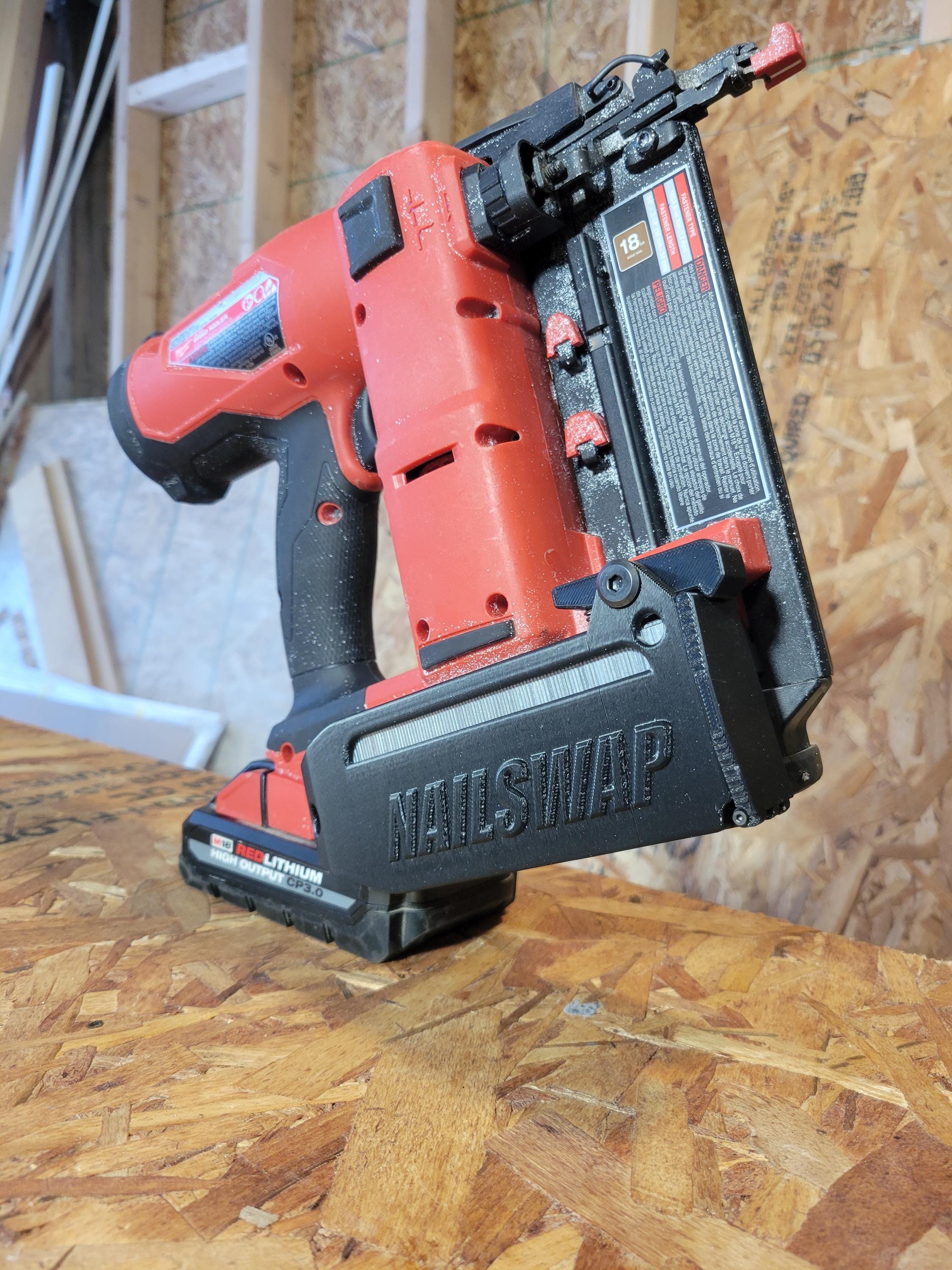 NAILSWAP Spare Nail Compartment for Milwaukee M18 18 Ga. Brad Nailer