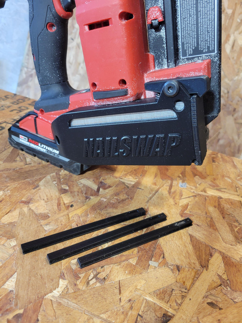NAILSWAP Spare Nail Compartment for Milwaukee M18 18 Ga. Brad Nailer