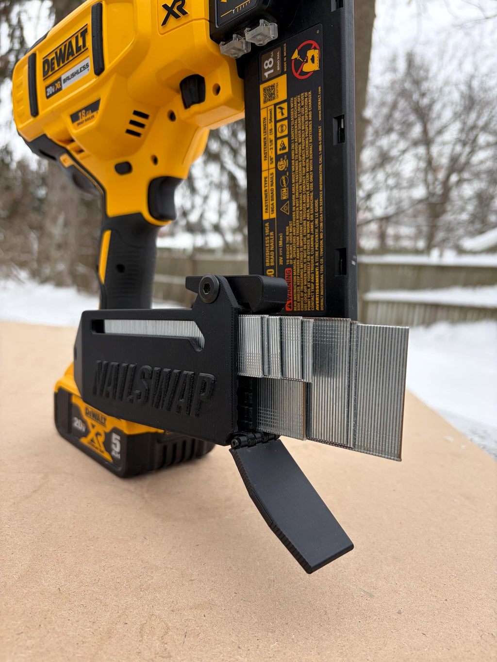 NAILSWAP Spare Nail Compartment for DeWalt 20V 18 Ga. Brad Nailer