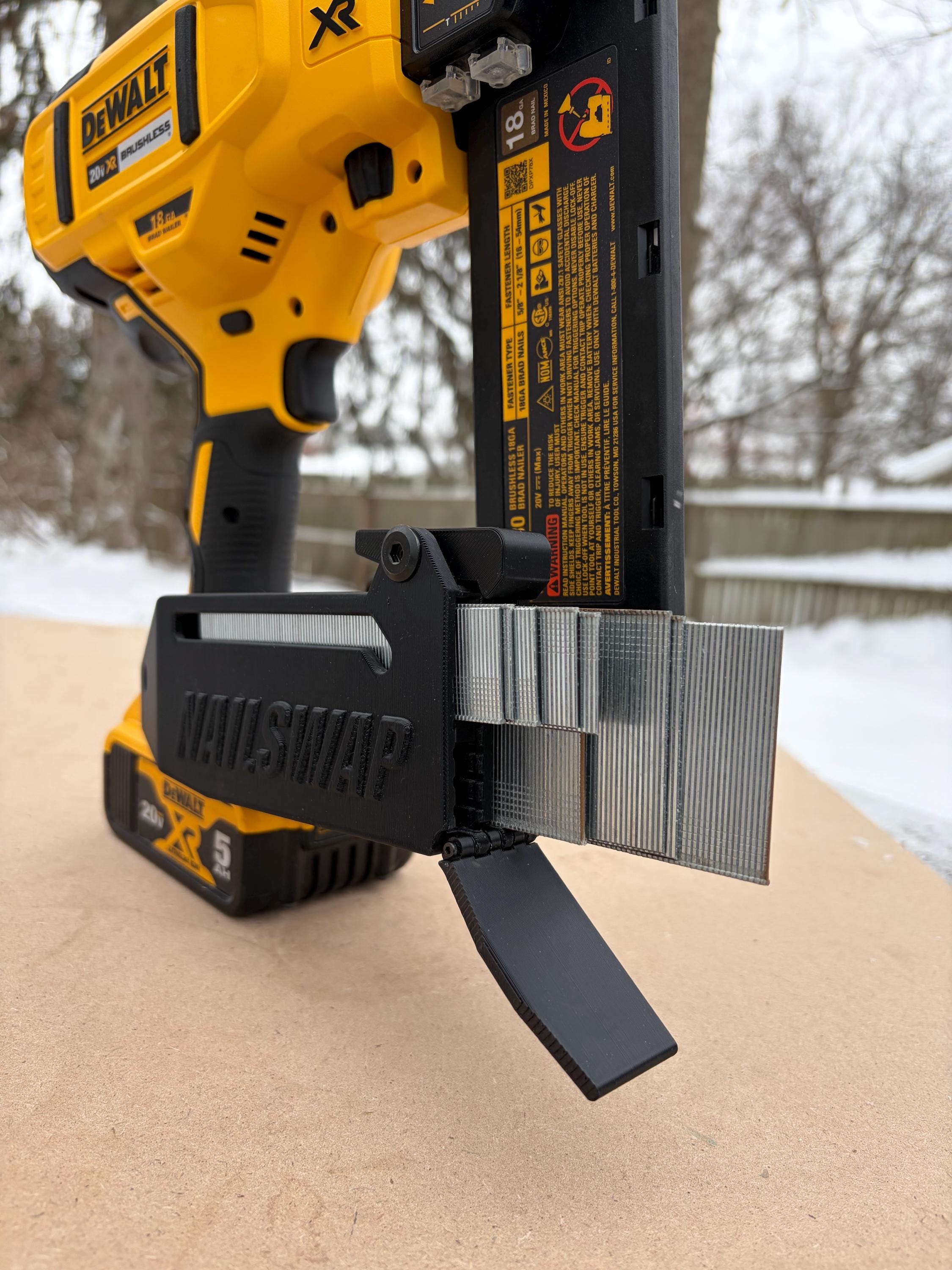 NAILSWAP Spare Nail Compartment for DeWalt 20V 18 Ga. Brad Nailer