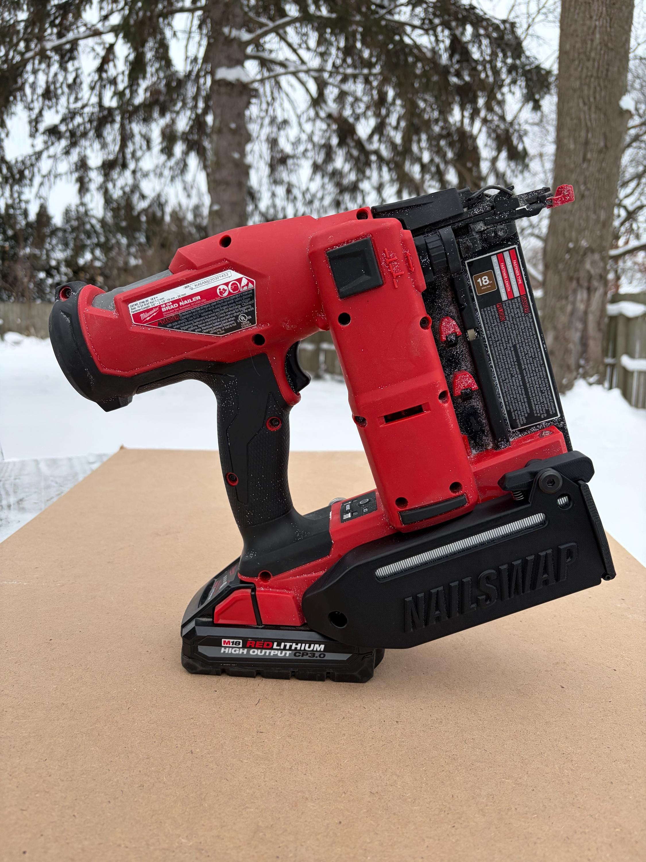 NAILSWAP Spare Nail Compartment for Milwaukee M18 18 Ga. Brad Nailer