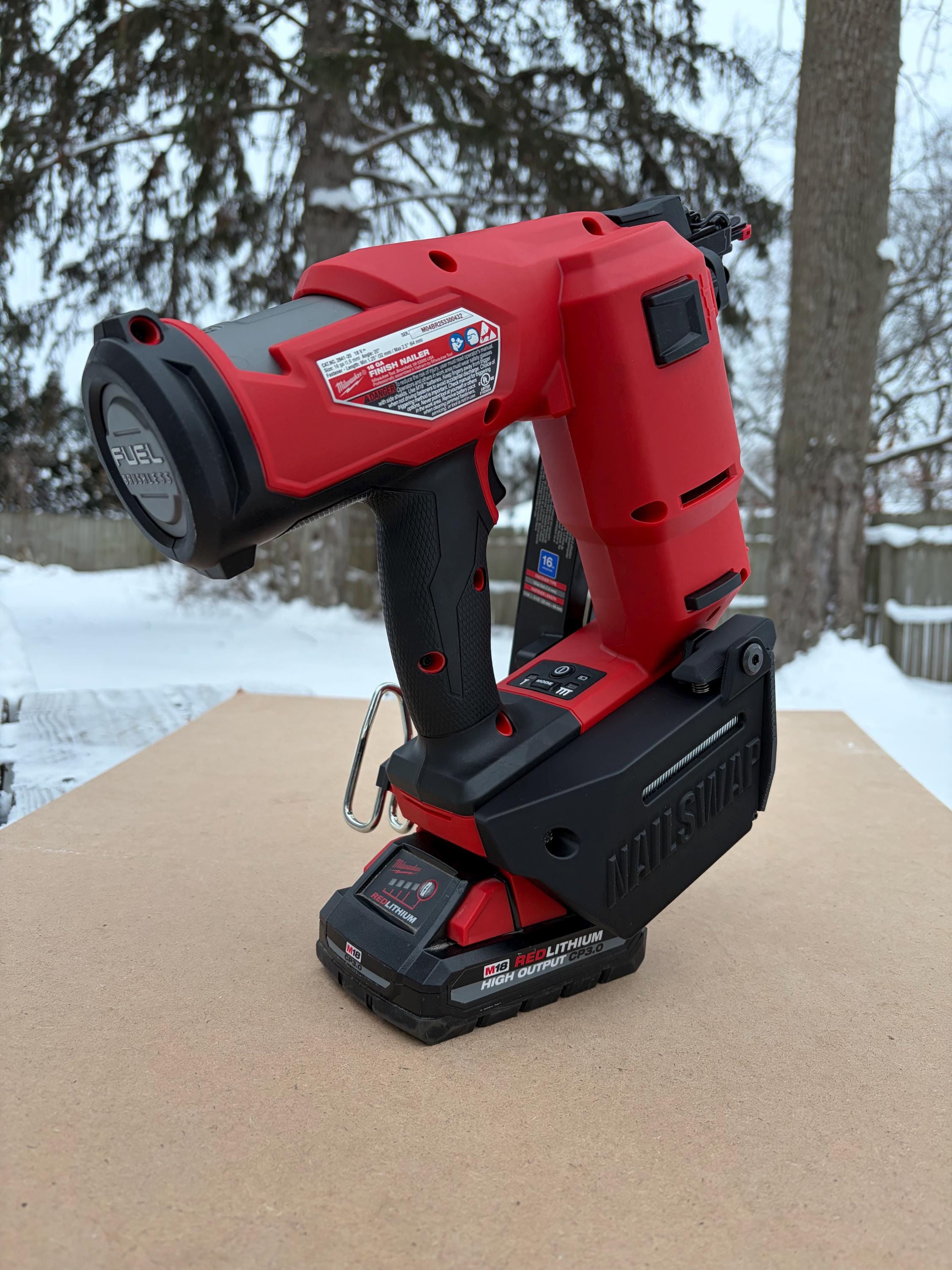 NAILSWAP Spare Nail Compartment for Milwaukee M18 16 Ga. Angled Finish Nailer